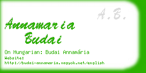 annamaria budai business card